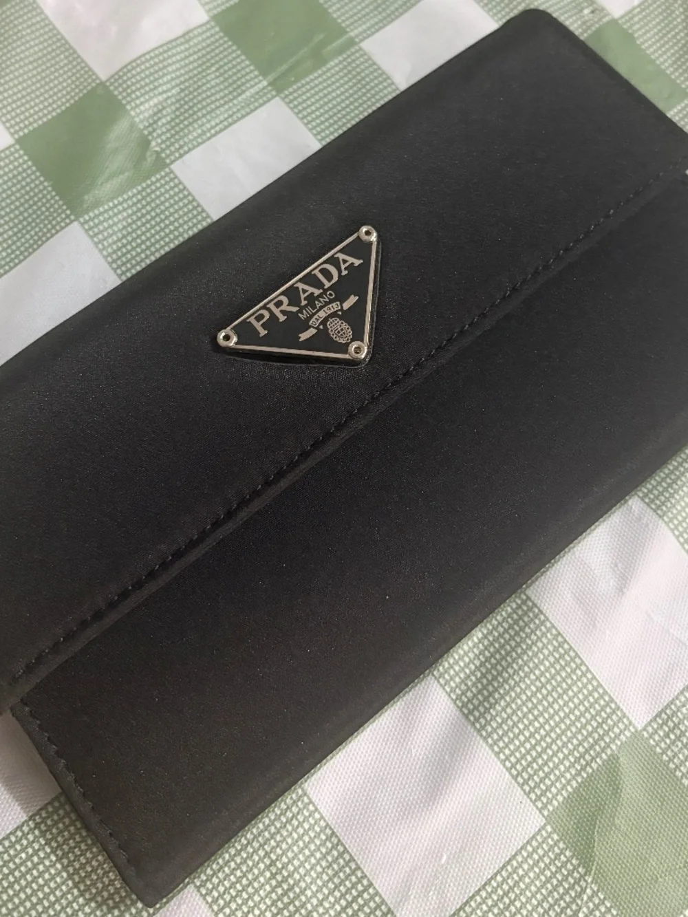 Vintage Prada trifold nylon wallet